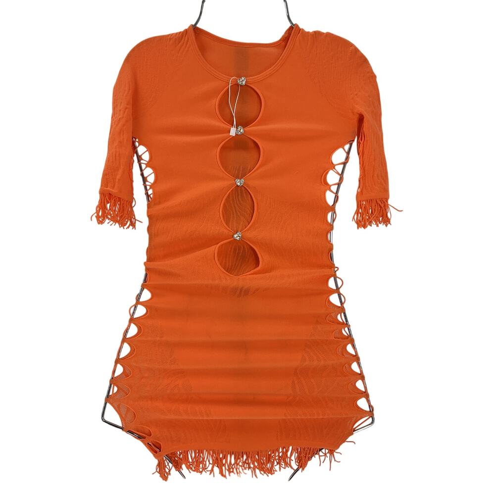 Poster Girl Cutout Orange Miranda Mini Dress Size XXS - Picture 2 of 4